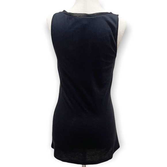 Express Sequined Tank Top Silver Gold  Chevron Scoop Neck Size S - Picture 5 of 11